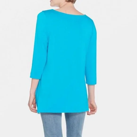 Belle by Kim Gravel Knit Top with Asymmetrical Hem - Picture 2 of 2